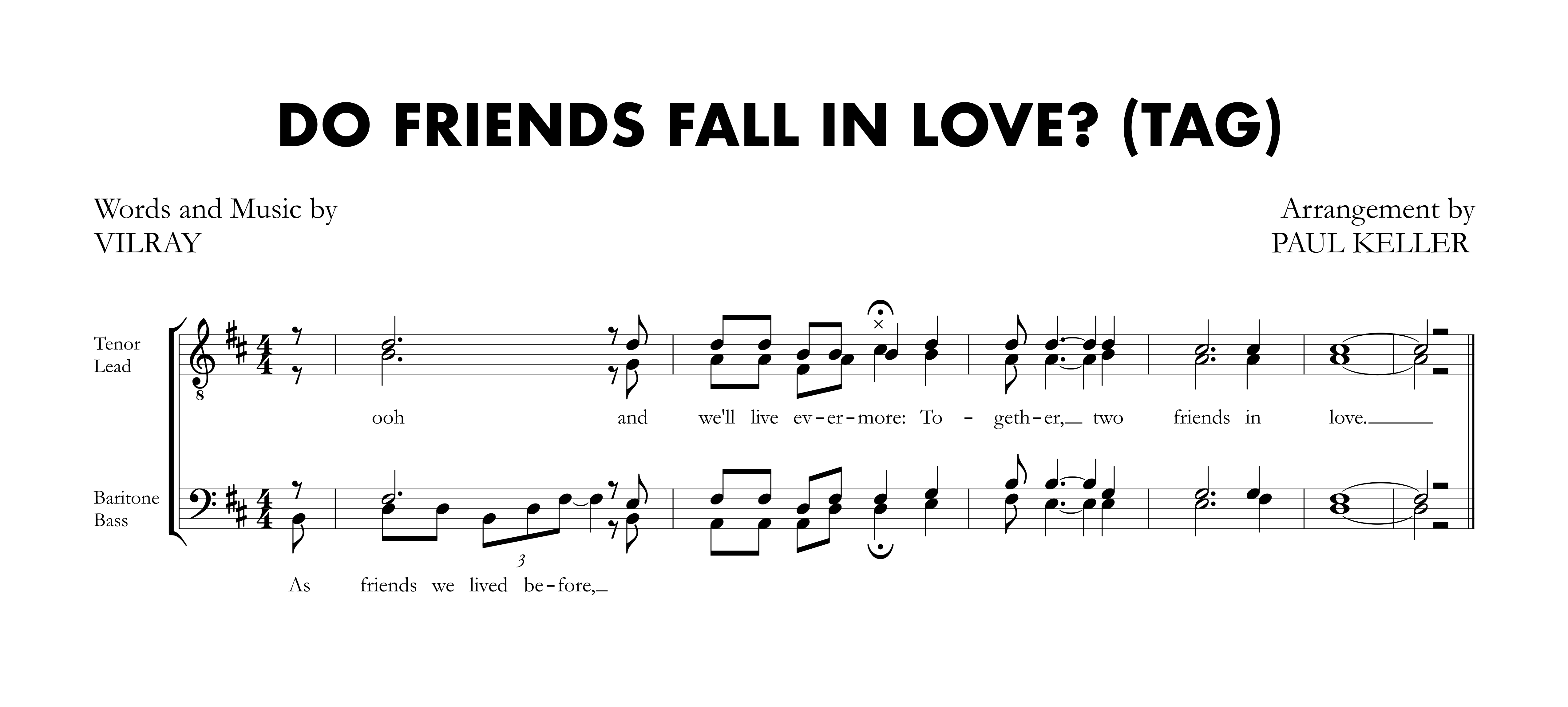 Barbershop Tags Do Friends Fall In Love