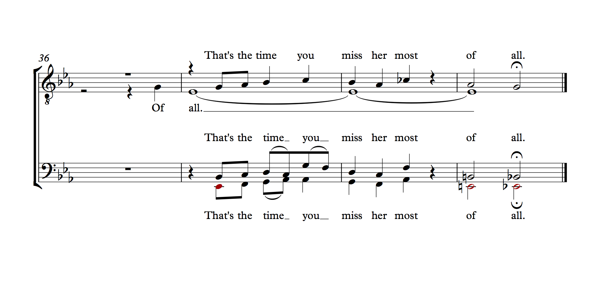Barbershop Tags In The Wee Small Hours Of The Morning Original Arrangement