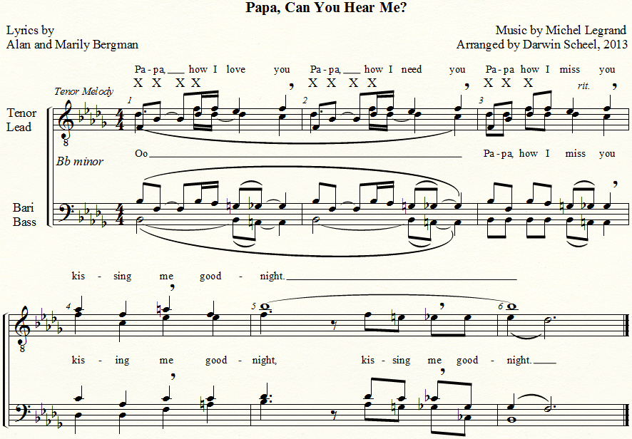 Papa Can You Hear Me Musical