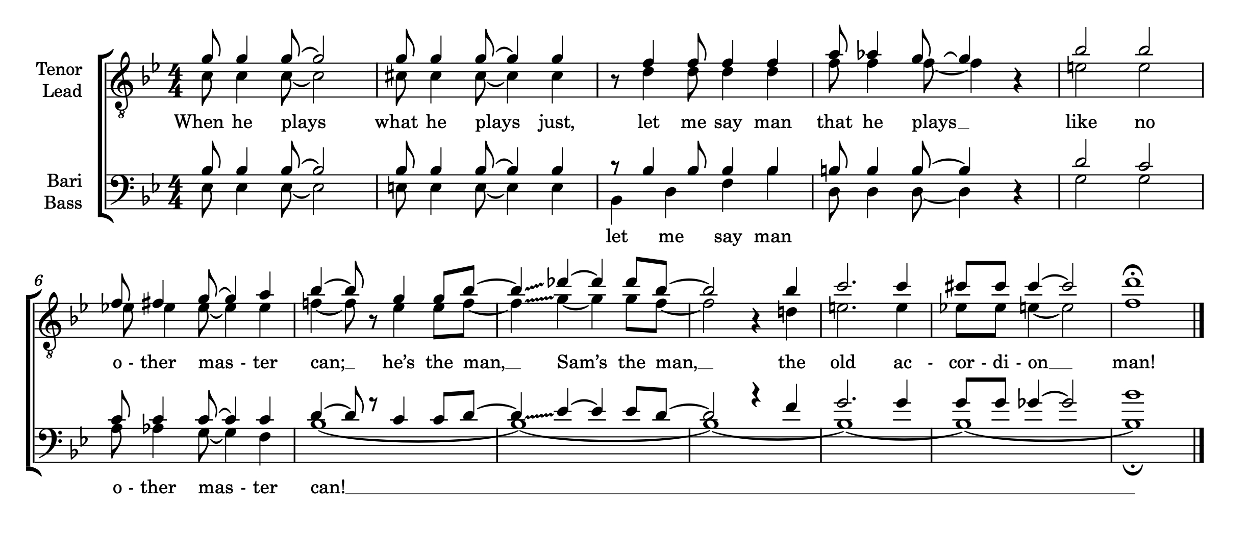 Tags Sam the Old Accordion Man ('The Allies' Version)